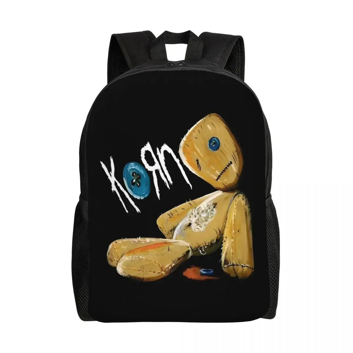 

Custom Korns Heavy Metal Music Hard Rock Roll Backpack for Men Women Water Resistant College School Band Bag Printing Bookbags