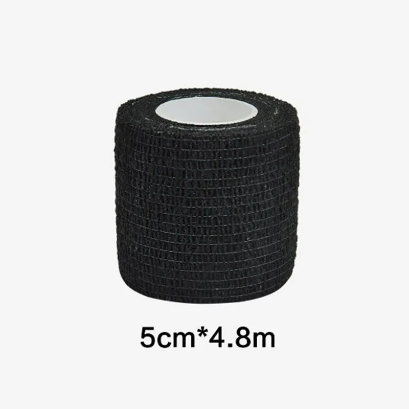 1/6/10Pcs 4.8m Black First Aid Self Adhesive Cohesive Elasticity Bandages Sports Tape for Wrist Ankle Sprains & Swelling