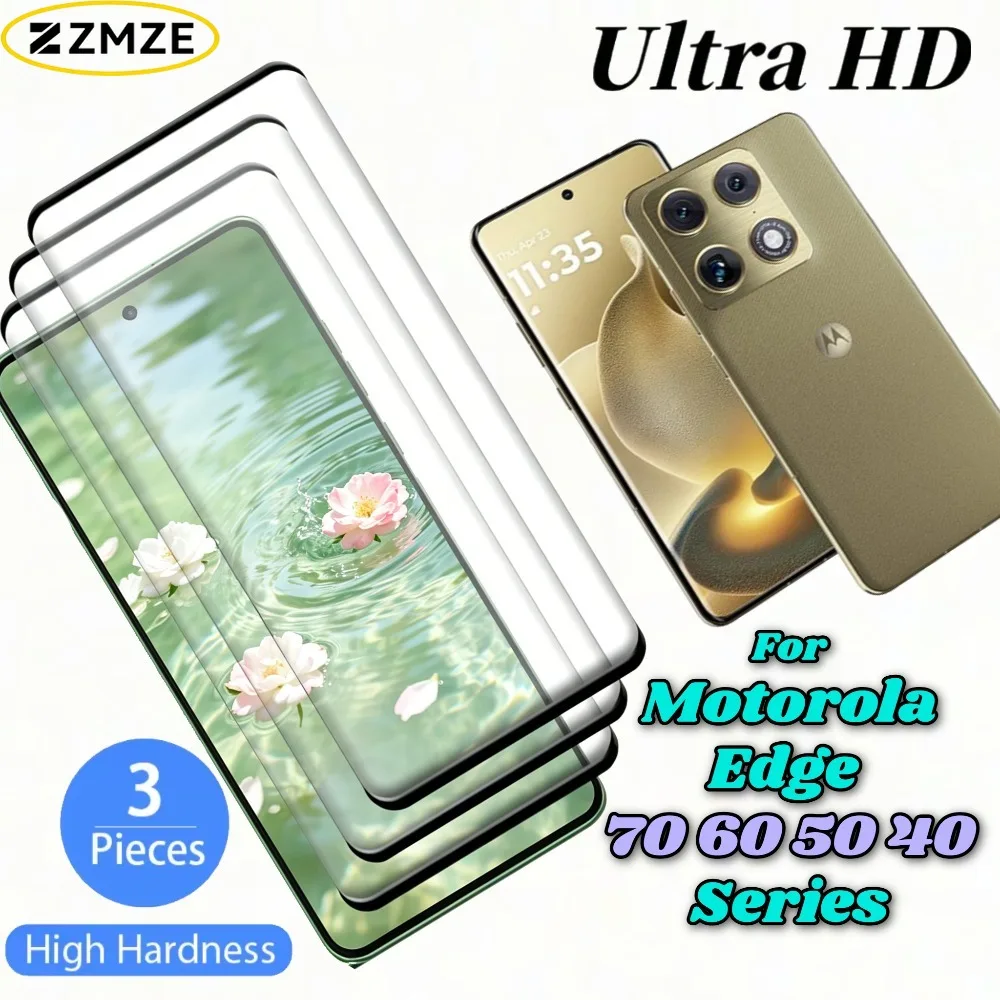 

3 Pack Tempered Glass Film For Motorola Edge 70 40 60 50 Pro Anti-Scratch Screen Protector For Motorola Edes 60 40 50 Neo Films