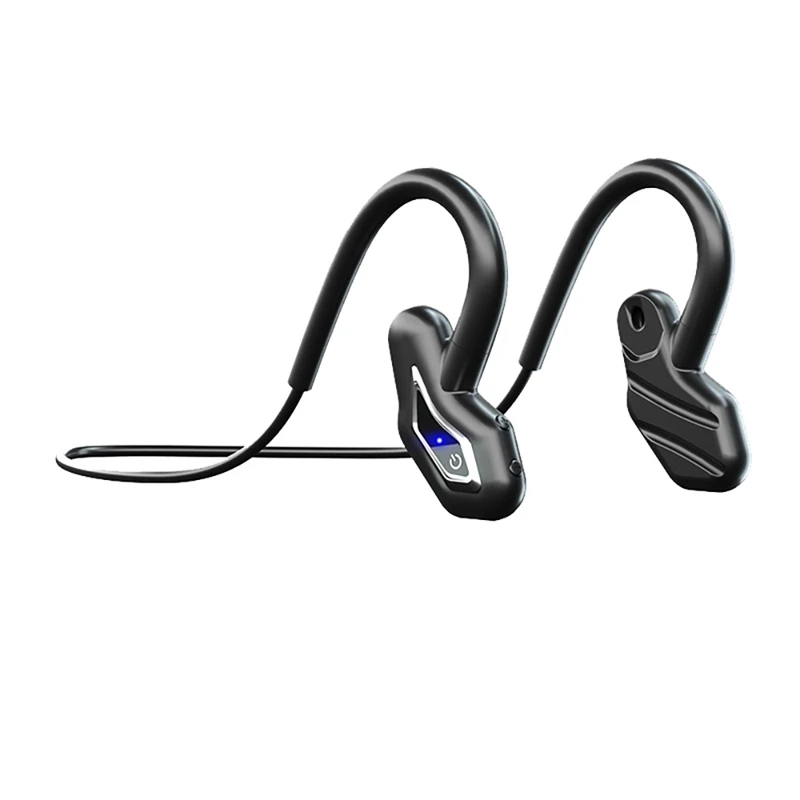 Bone Conduction Headphones Waterproof Bass Lightweight Ear Hook Running Headphones For Cycling Hiking With TF Card