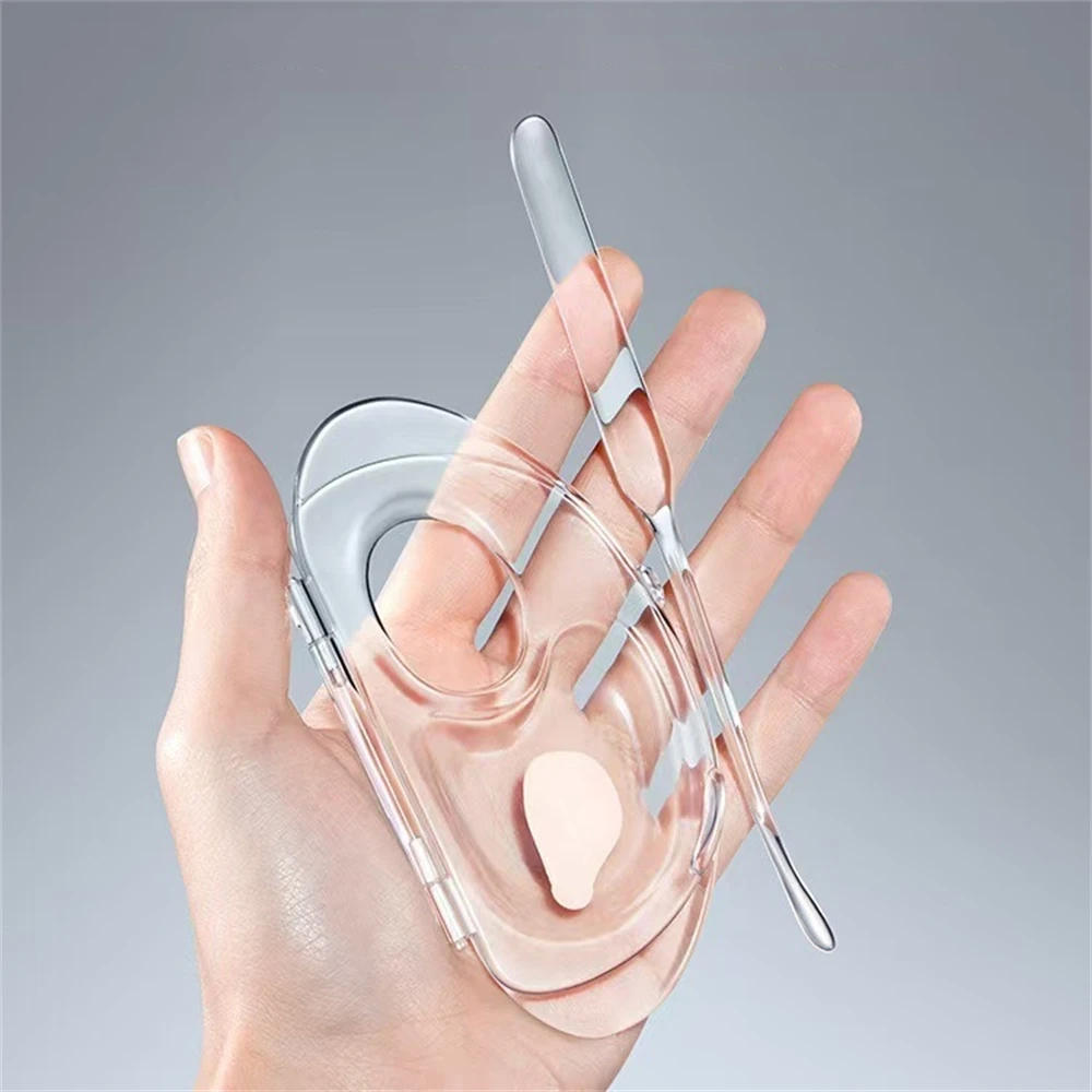 2個/セット カラーミキシング折りたたみトレイ メイクアップカラーボード 透明メイクアップカラーパレット メイクアップクリームミキシング