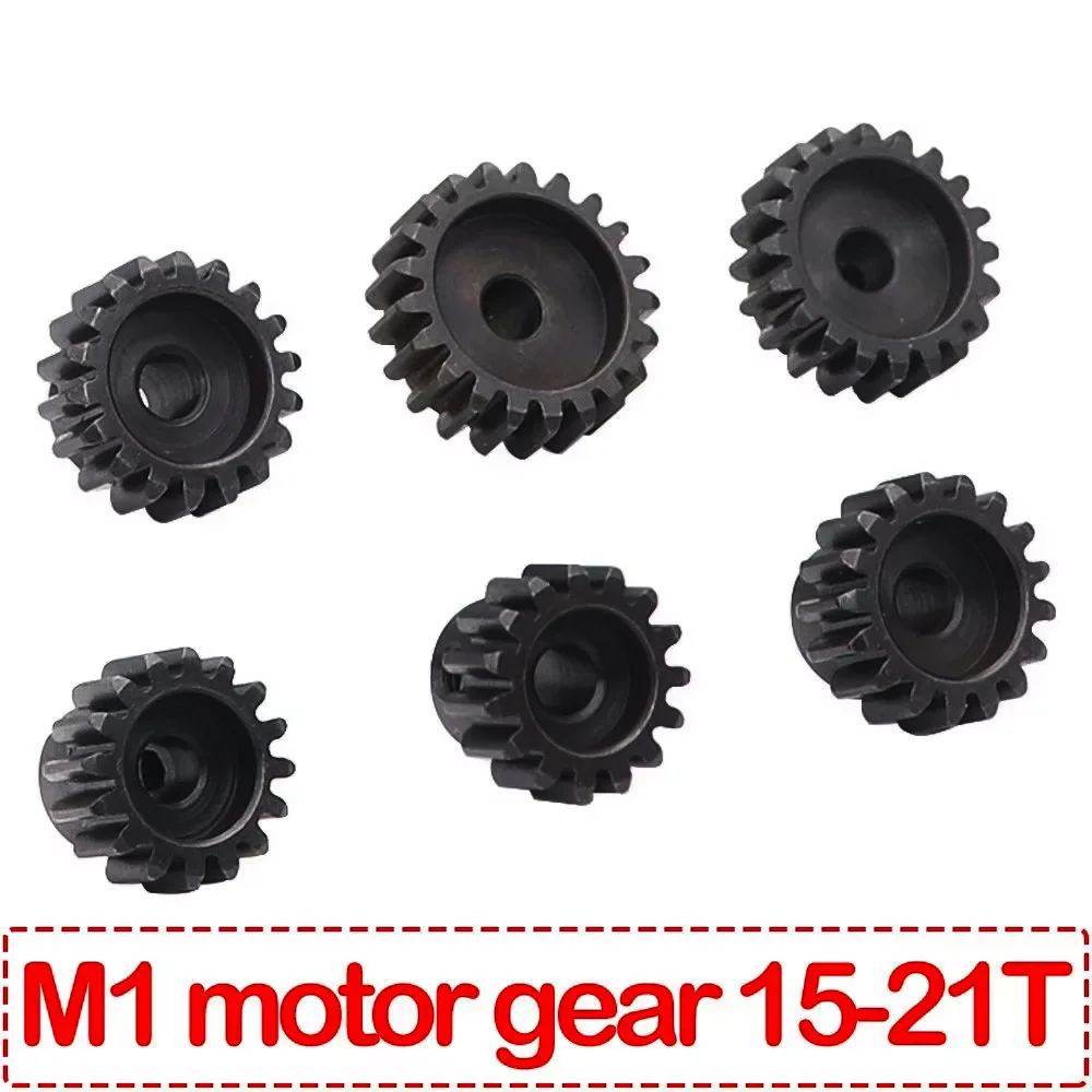 Steel Metal Pinion Motor Gear M1 5mm 15T 16T 17T 18T 20T 21T for 1/8 1/10 RC Model Car Buggy Truck Motor Parts