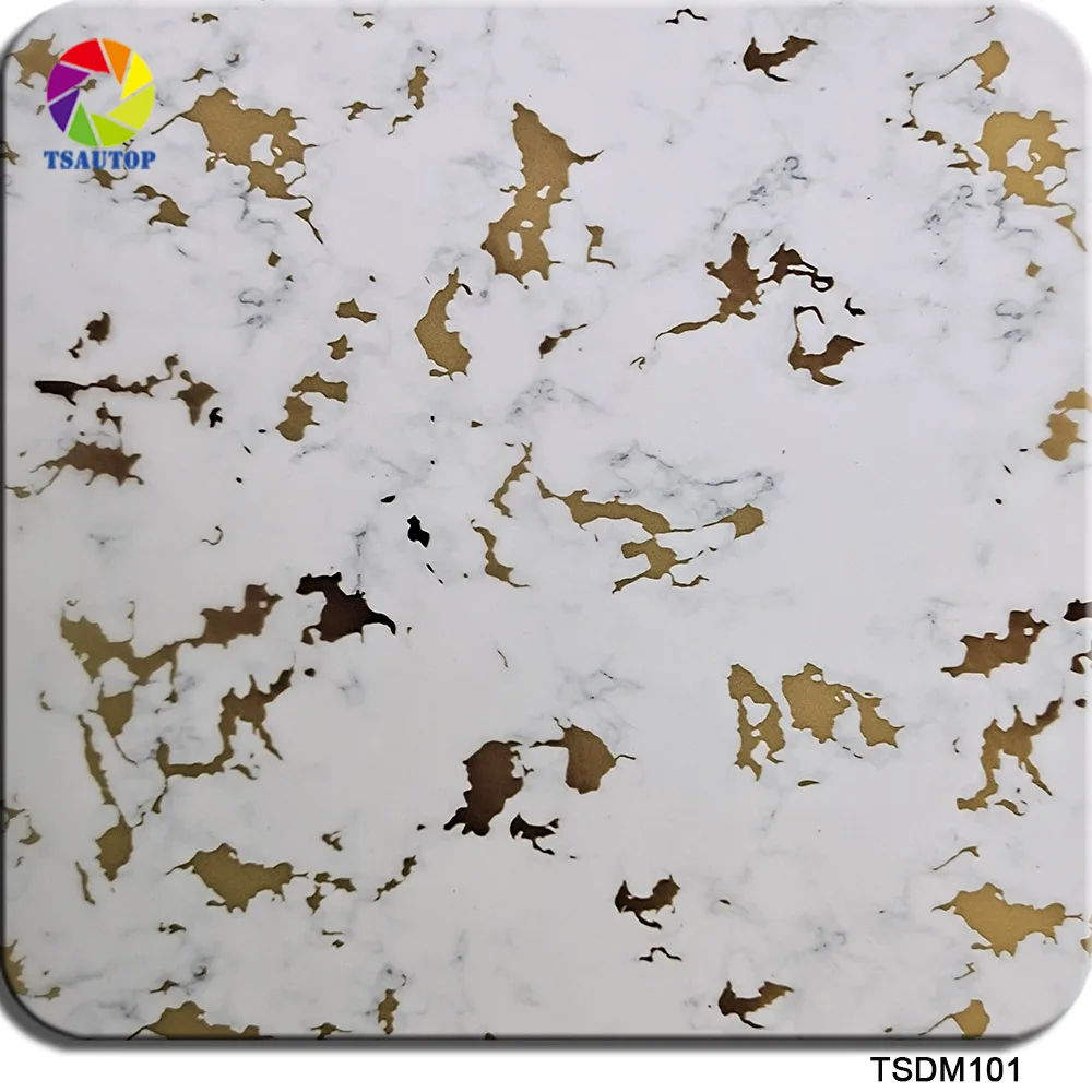 

TSAUTOP TSDM101 gold marble 0.5mX2m/10m hydro dipping hydrographic film