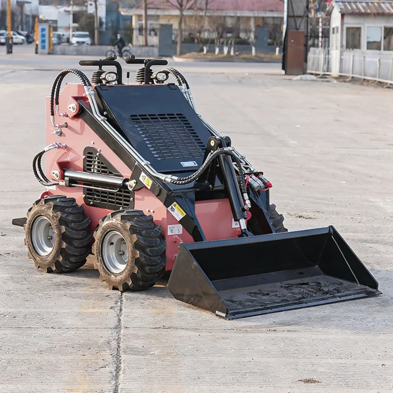 1 Ton Mini Loader Euro 5 CE EPA Standard Compact Skid Steer Loader for Garden Farm Construction Chinese Supplier Sale