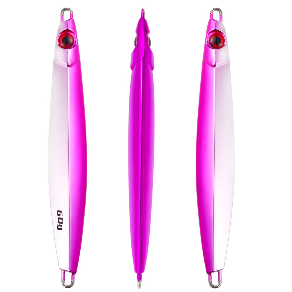 CASTFUN Electroplated Metal Jigs 40g 60g 80g 100g Sea Artificial Fishing Lures Vertical Metal Jig Bait