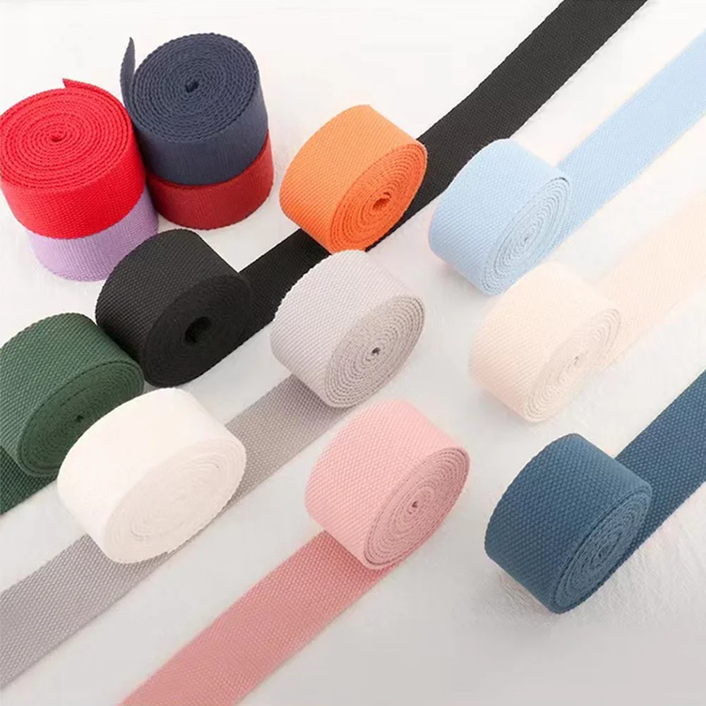 5M*32mm Solid Color Polyester Webbing Ribbon, Durable Woven Tape for Handbag Strap, Backpack, Dog Collar, Garment Sewing DIY Cra