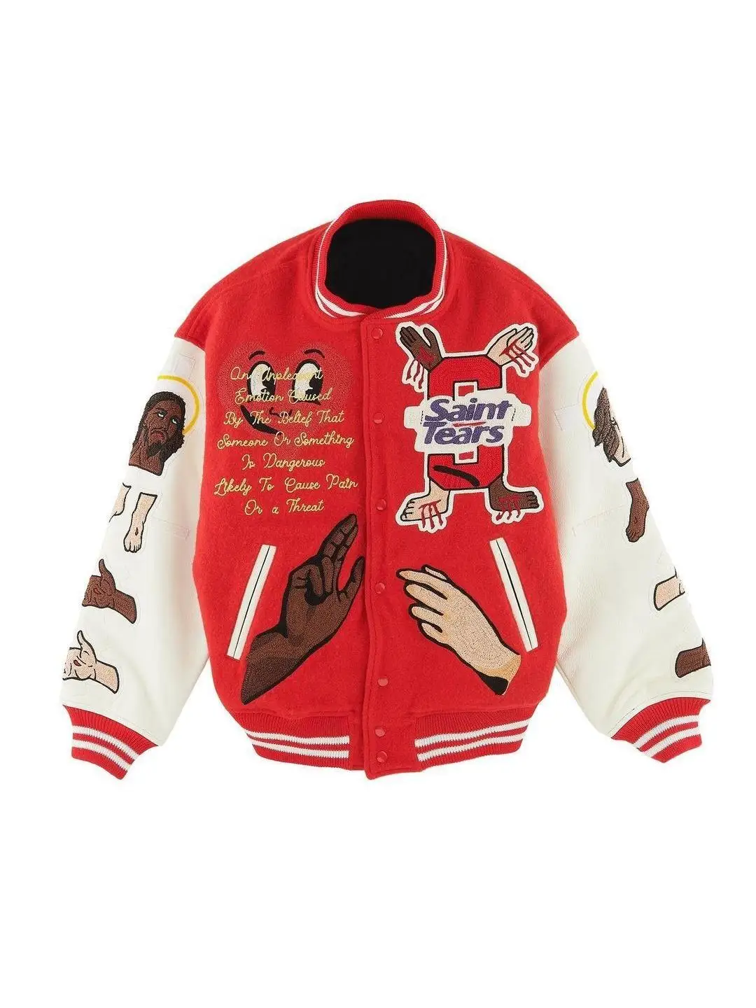 Damska kurtka bejsbolówka w stylu retro z amerykańskim czerwonym haftem, idealna na wiosnę 2025, streetwearowa, dla par, noworoczna odzież wierzchnia.