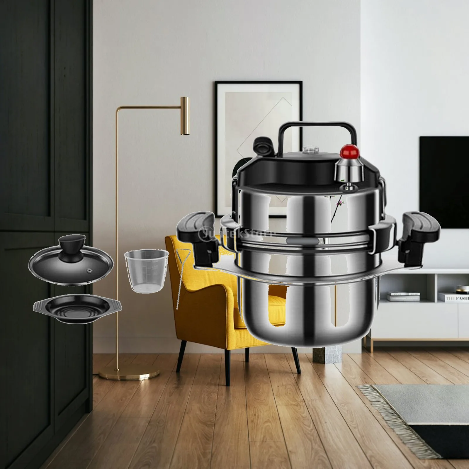 Stainless Steel Pressure Cooker Quickly Cooking Pressure Canner Electric Instant