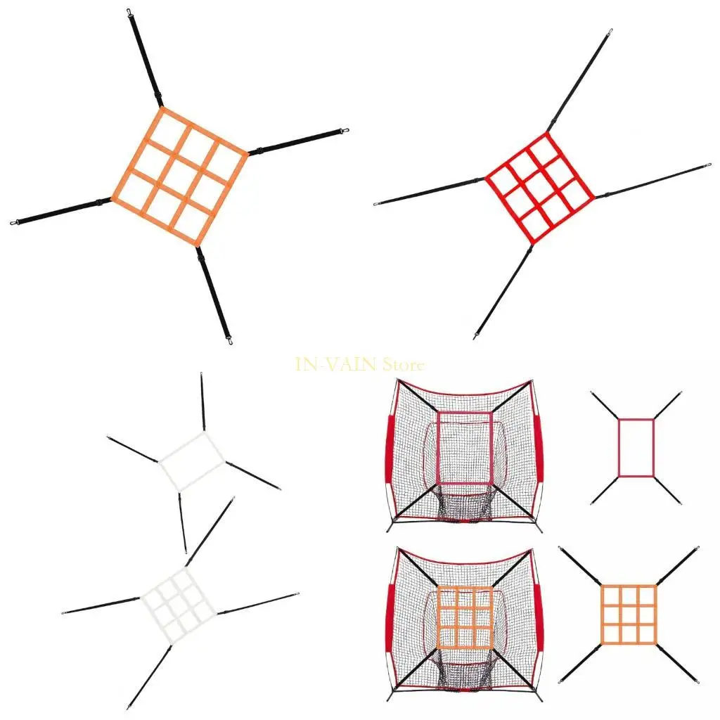 

M5TC Regulable Baseball Pitching Targets Net with Strikes Zone Baseball Pitching Net