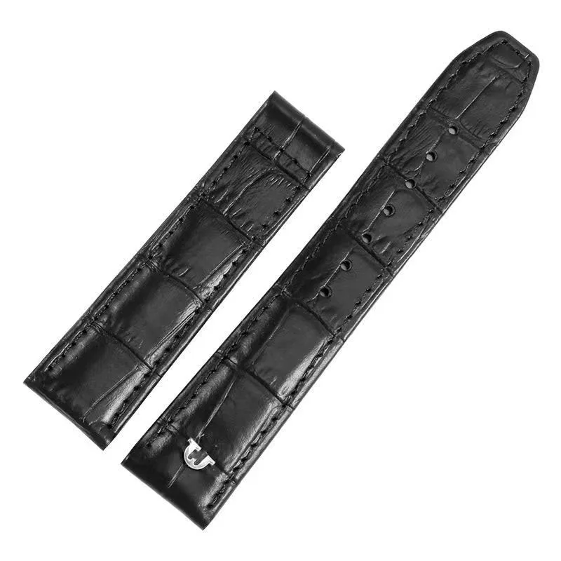 For MAURICE LACROIX Eliros watchband First layer calfskin wrist band  20mm 22mm Black brown cow genuine leather strap