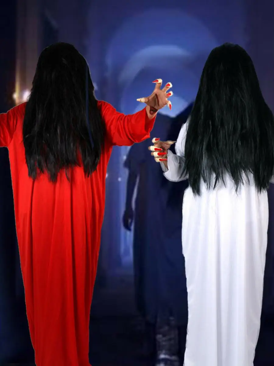 

Хэллоуин Косплей Белый Женский Костюм Призрака Зомби Невеста Терор Дом Одежда Полиэстер Материал Сценическое Выступление ...