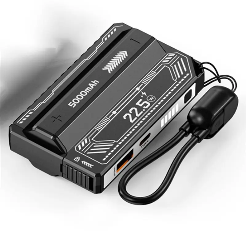 B63B-Mecha-Style Removable Battery, Super Fast Charging 5000Mah Power Bank, Compact And Portable Power Bank Battery Casing.