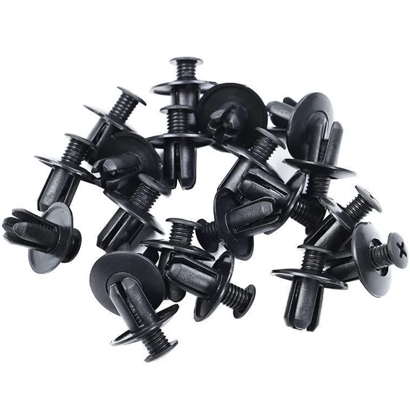 8mm Black Plastic Rivets Fasteners Screw Car Bumper Fender Black Rivet Car Fastener Clips for Dodge Journey Charger Challenger