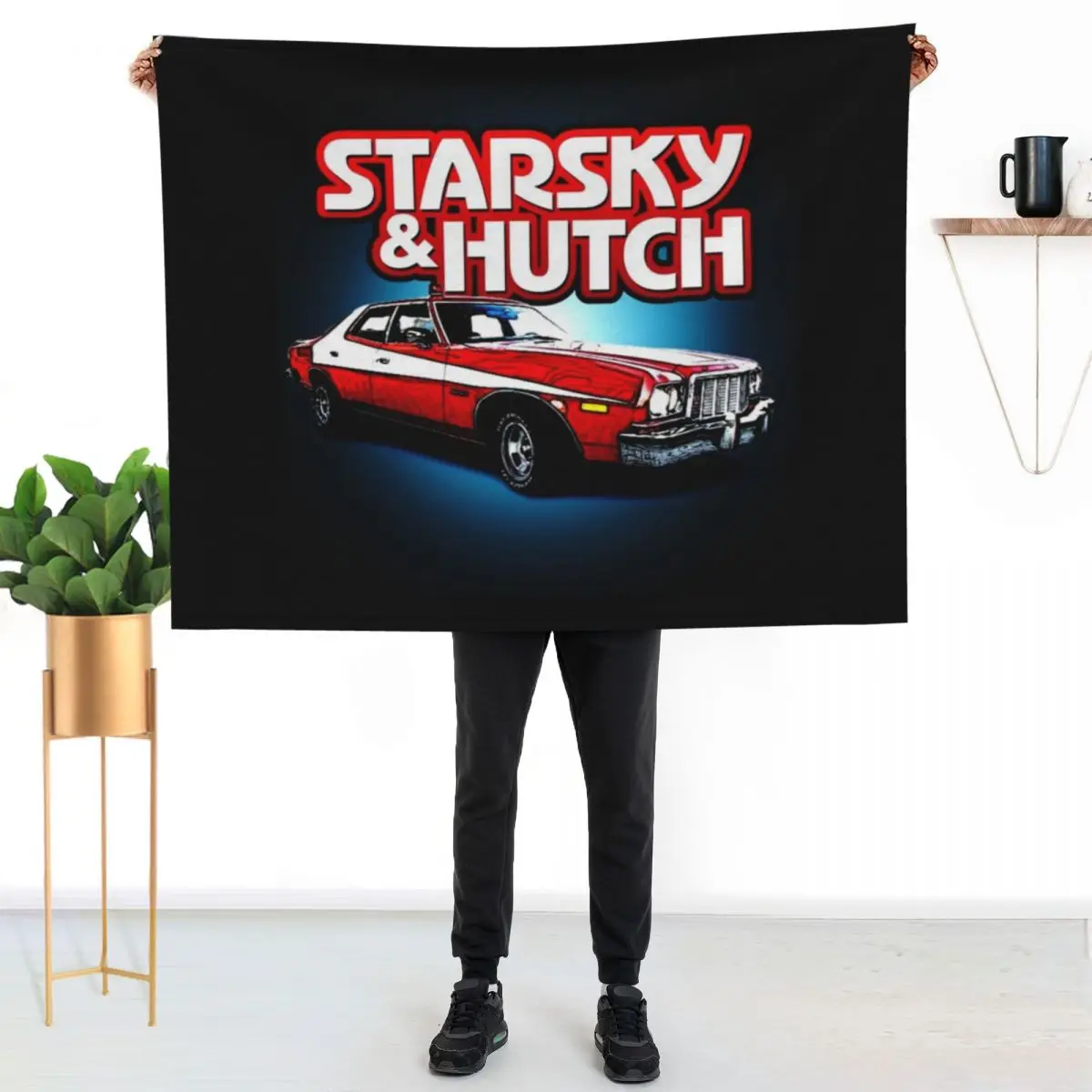Starsky and Hutch TV series Throw Blanket Sofas Flannel Fabric Stuffeds Vintage Plaid on the sofa Large Blankets