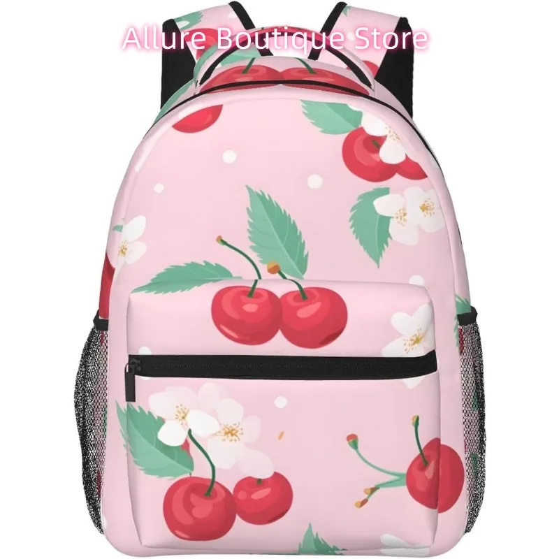 

Сумка для ноутбука «Снова в школу», легкий рюкзак для ноутбука с забавными вишми, легкий многоцелевой дорожный повседневный рюкзак унисекс