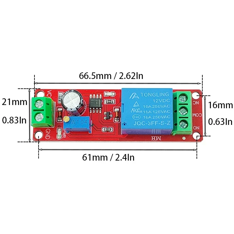 NE555 DK555 Delay Relay Module 5V-12V Adjustable Timer Switch 1-10s Monostable Circuit Control for Home Automation DIY Project
