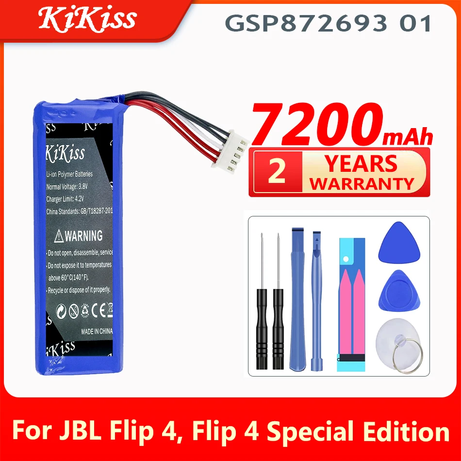 Battery GSP872693 01 for JBL Speaker Flip 4, Flip 4 Flip4 Special Edition + repair tool Replacement