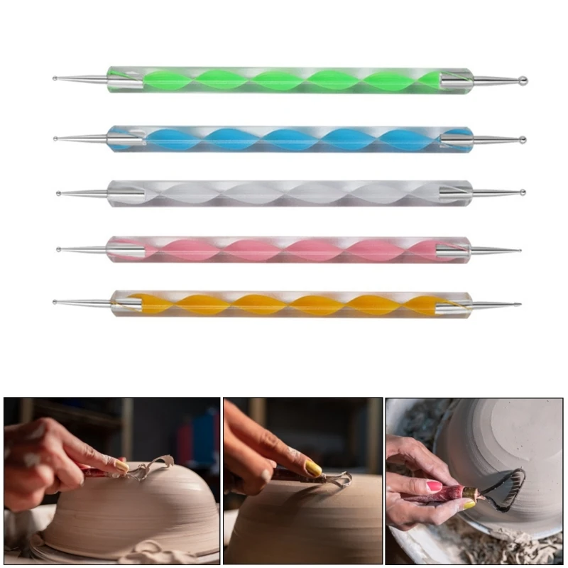 Clay Sculpting Set Clay Tool Clay Sculpting Tool Pottery Carving Tool for Engraving Modeling Double End Dotting Clay KXRE