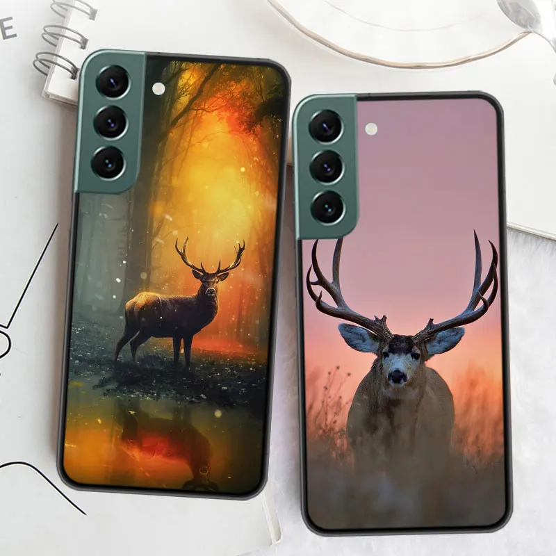 Deer Hunting Camo Phone Case For Samsung A15 A25 A35 A55 Galaxy A70S A50S A30S A30 A40 A71 A51 A41 A31 A21 A11 A01 A20S A10S A20