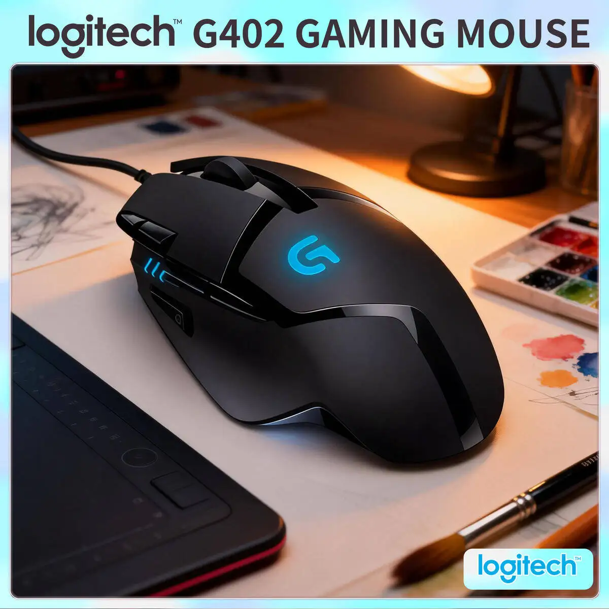 

Проводная игровая мышь Logitech G402 Hyperion Fury, 8 программируемых кнопок, 4000 точек на дюйм, высокоскоростное отслеживание для геймеров