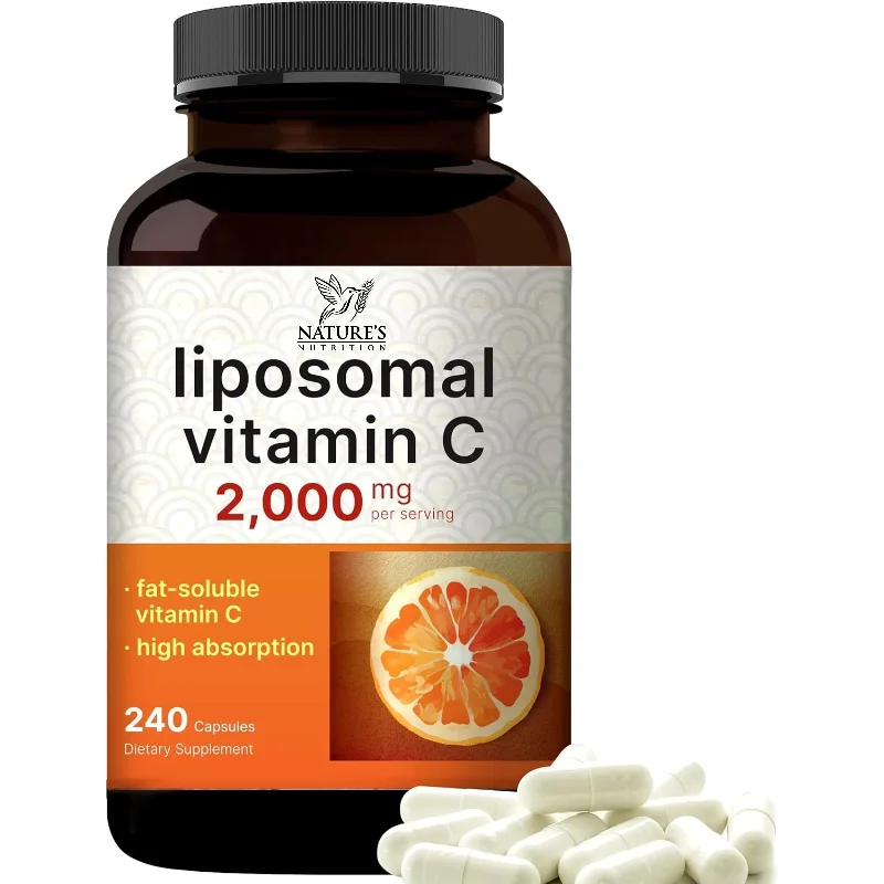 Liposomal Vitamin C 2,000mg Supports Antioxidant Health & Immune Function High Absorption Non-GMO Gluten Free