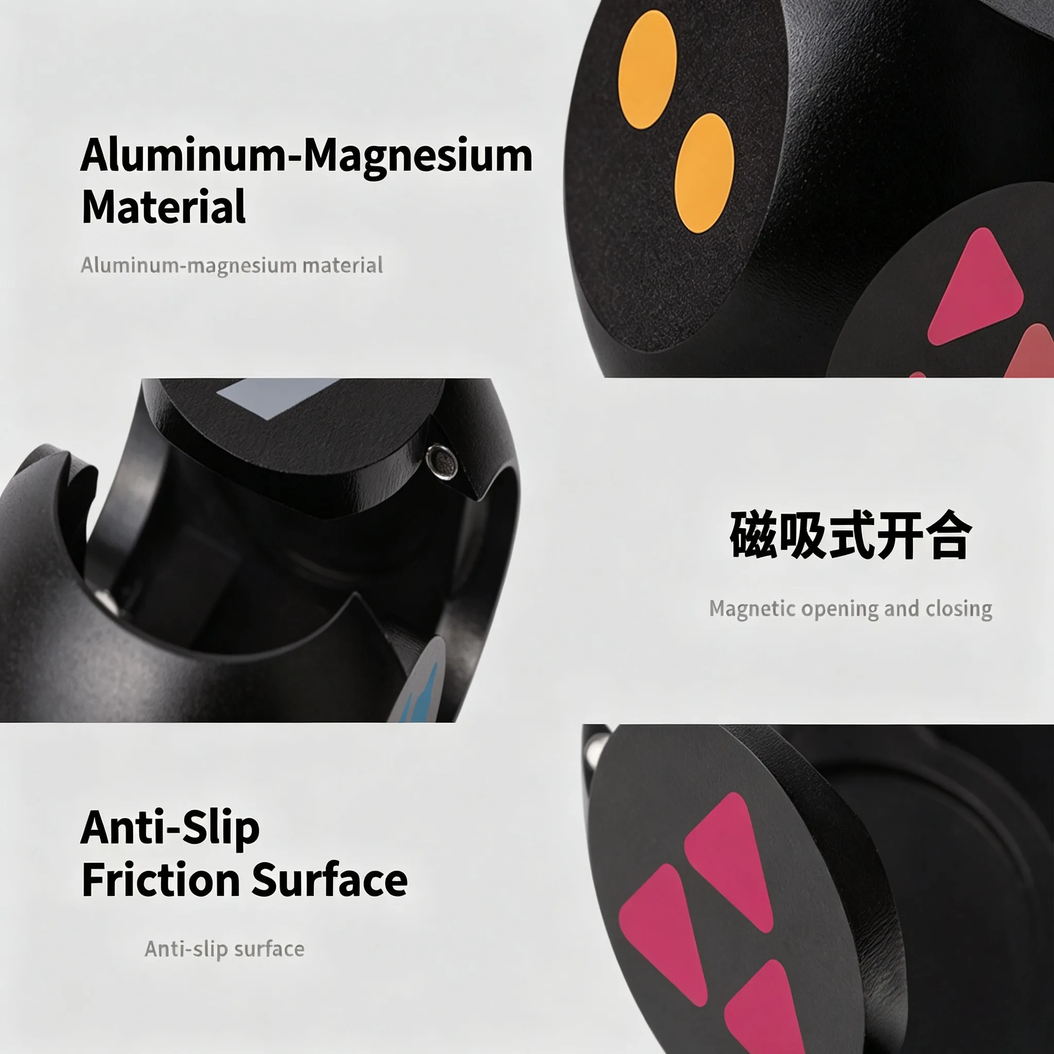 Billiard Chalk Powder, with a Separate Dice-Shaped Magnetic Storage Box, Non-Slip and Non-Flying Powder, Billiard Cue Accessories, Professional-Grade Chalk Powder, Snooker and Chinese-Style Black Eight Ball Cue Tip Pow
