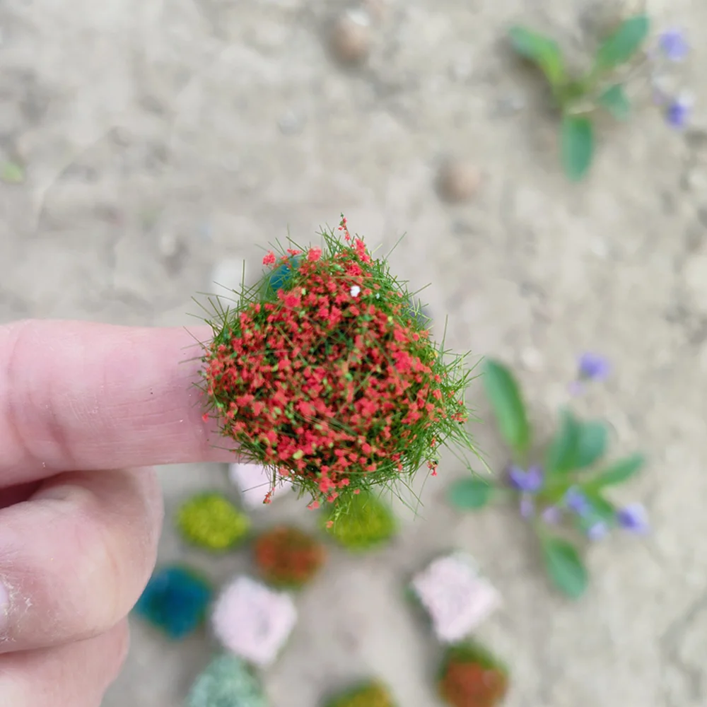8 teile/los Gemischte Große Blume Cluster Modell Kits Miniatur Pflanzen Materialien für Diy Micro Szene Layout Diorama Zubehör – Detail 7
