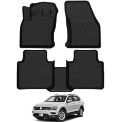 3pcs For Volkswagen VW TIGUAN MK2 2018-2023 Floor Mats Waterproof Rubber Mats Floor Liners Car Accessories