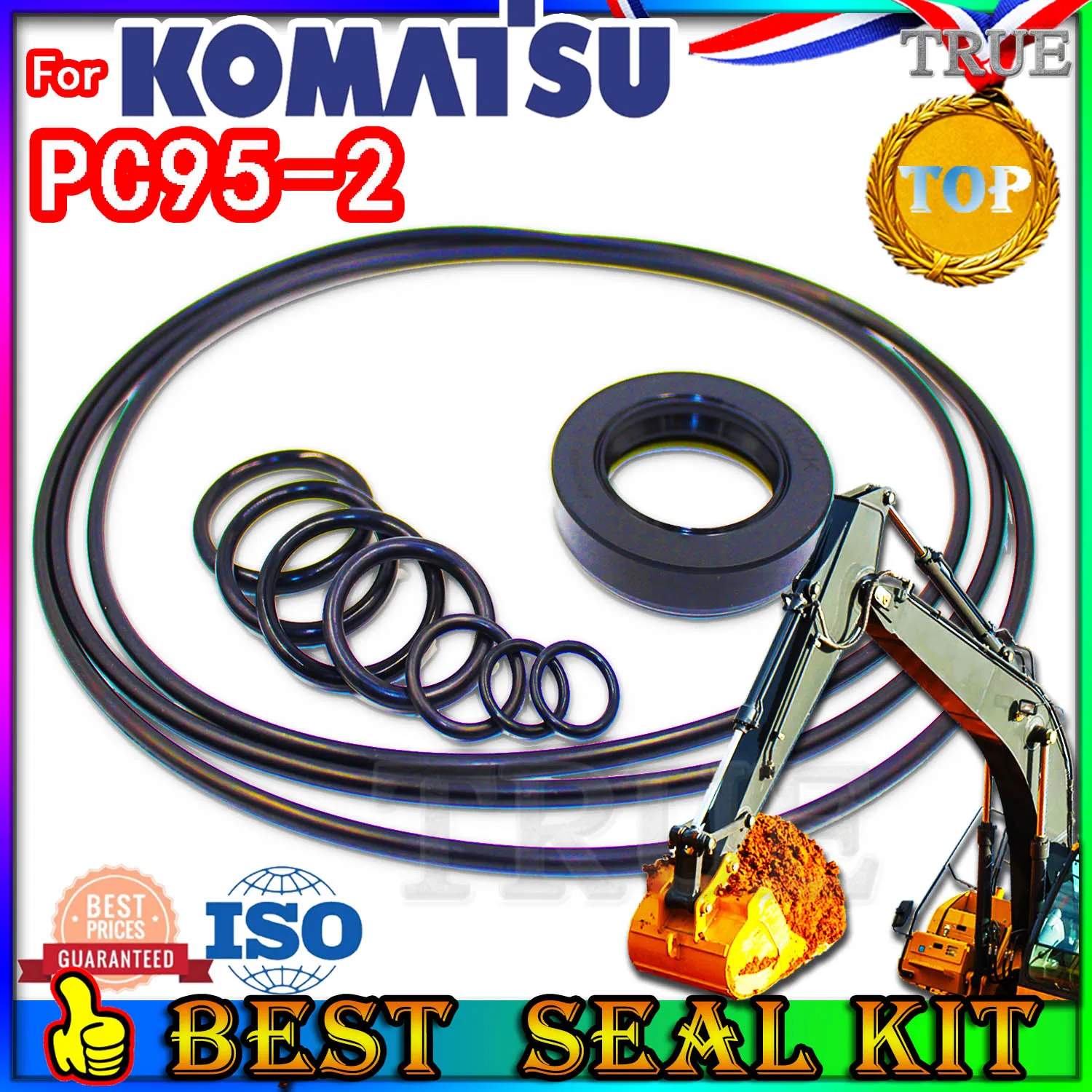 

For KOMATSU PC95-2 Oil Seal Repair Kit Boom Arm Bucket Excavator Hydraulic Cylinder PC95 2 Construction Tool Set Pack Heavy Dust