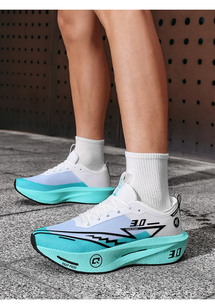 Herren-Laufschuhe mit Carbonplatte, speziell für Marathonläufe, atmungsaktive, leichte Sportschuhe, bequeme Damen-Sneaker. – Detail 18