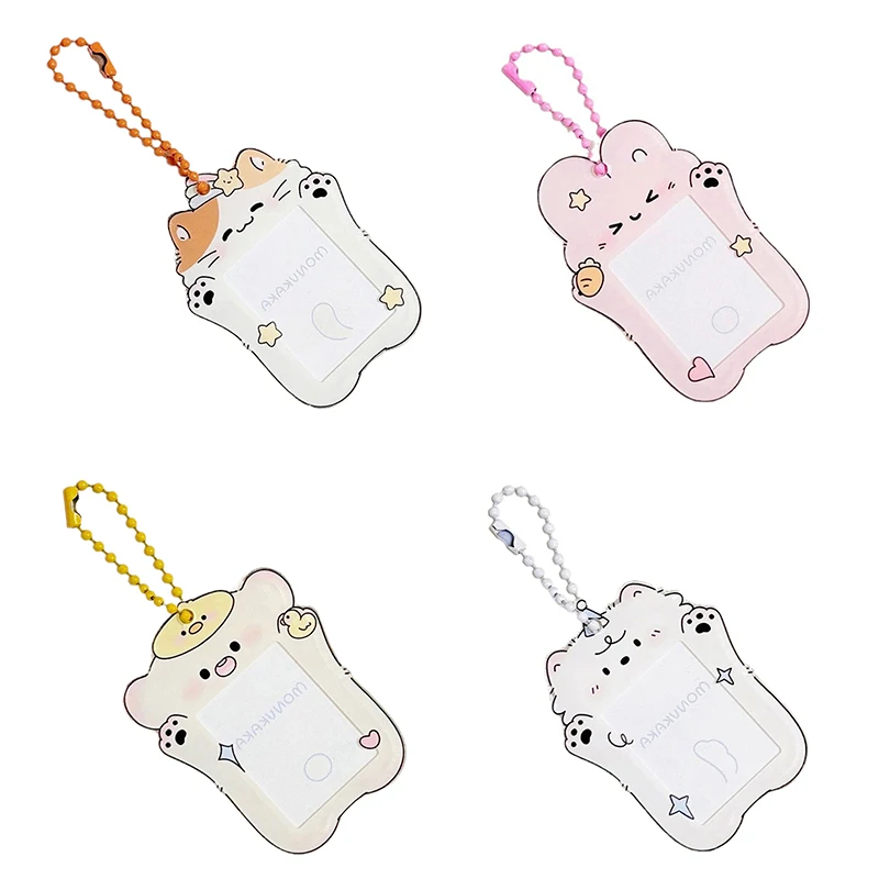 Photocard Holder Keychain Protector Student Card Protective Sleeve Photo Pendant