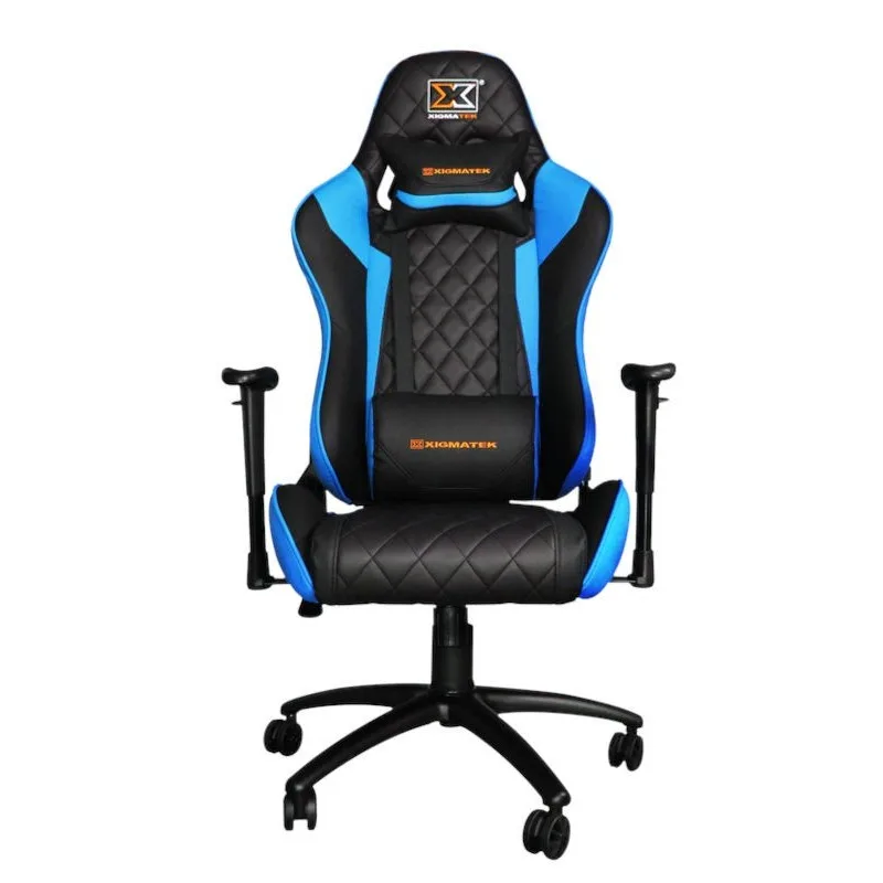 Xigmatek Hairpin blue rotating reclining 90 - 180 degree ergonomic gaming chair