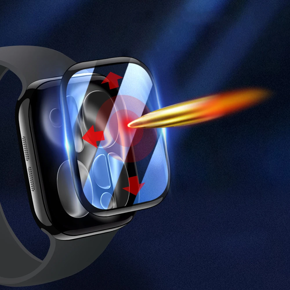 

Защитная пленка для Apple Watch Series 11, 10-9-8-7-6, 5, SE, Ultra-2, 49 мм, 41, 45-42-46 мм, 44 мм (не из закаленного стекла), аксессуары для пленок