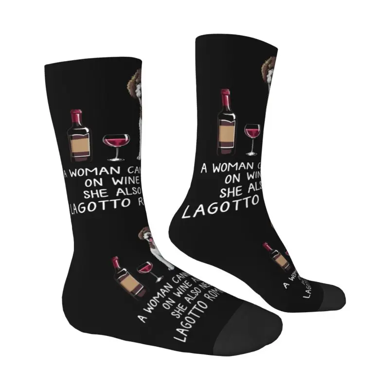 Chaussettes de chien Romagnolo pour hommes et femmes, vin drôle d'impression cool et LagPossible, chaussettes d'équipage commandées, été, automne, hiver