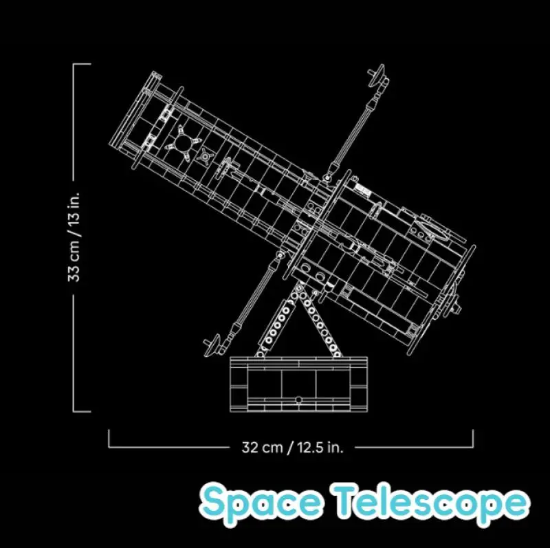 New 1252pcs Astronomy Research Space Instrument Model Building Blocks DIY Assembly Bricks Aerospace  Decoration christmas gifts