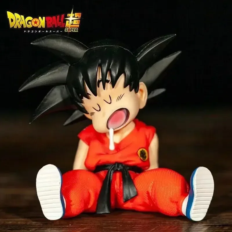 Dragon Ball Z Anime Pvc 10cm Auto Accessories Sitting Posture Sleep Son Goku Model Toys Gifts Action Figures Anime Figure