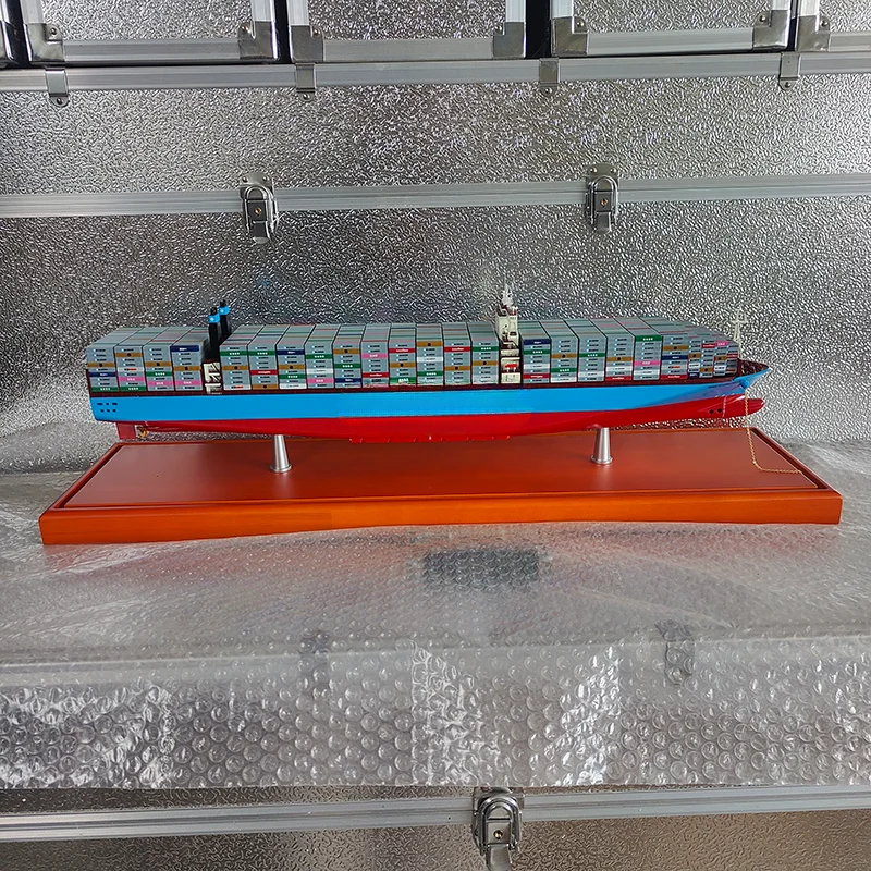 Simulation Ship Model Container Cargo Ship Finished Model Marine Engineering Ship Model Ornament Collection Gift Boat Decoration