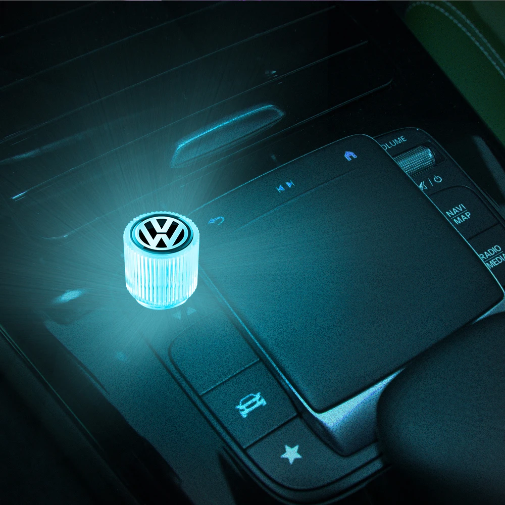 1Pc Mini USB Plug Lamps Colorful Light Night Car Interior Ambient Lights For VW Polo Golf 5 6 7 CC Passat Jetta MK4 MK5 MK6