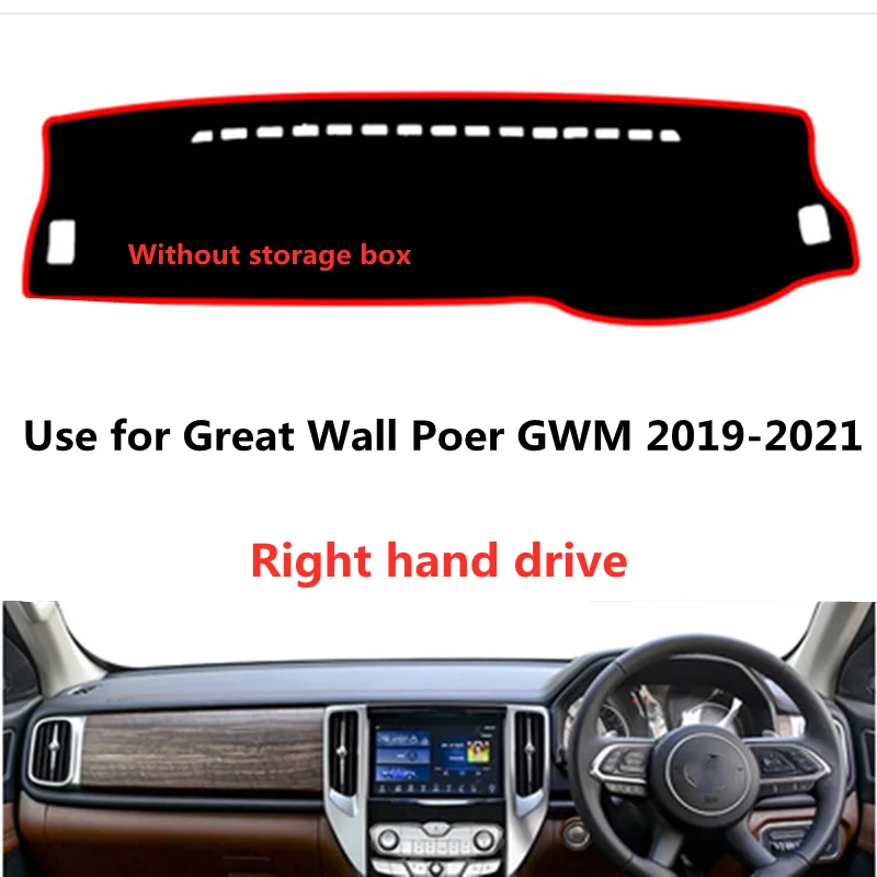 

Taijs Left Hand Drive Car Dashboard Cover DashMat for Great Wall GWM 2019 2020 2021 2022 Without Storage Box Nice Cutting Pad