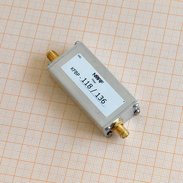 118~136MHz Aviation Band Bandpass Filter, SMA Interface