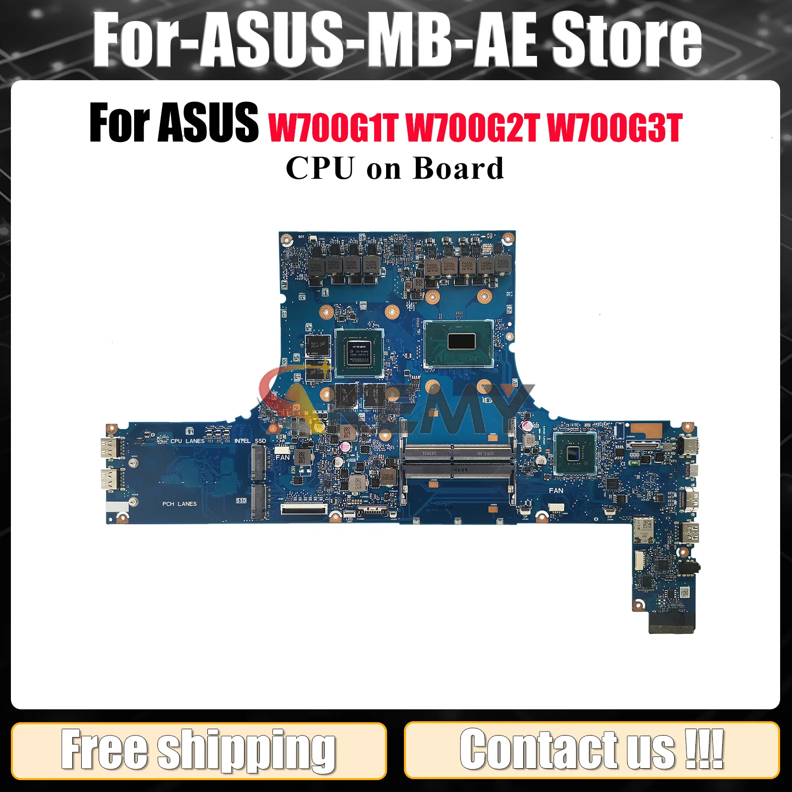 

W700G2T Laptop Motherboard For ASUS ProArt W700G3T W700G1T W700G2T W700G Notebook Mainboard With CPU tests OK fast shipping stk