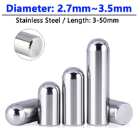 Dia 2.7 2.8 2.9 3 3.5mm Stainless Steel Solid Round Head Cylindrical Pin Locating Dowel Fixed Shaft Rod Length 3 4 5 6 7-50mm