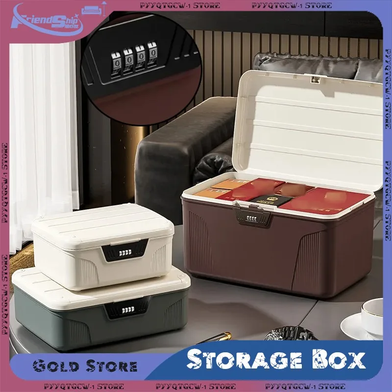 

Сейф с паролем и четырьмя цифровыми портативными домашними ювелирными изделиями, ящик для хранения конфиденциальности, безопасный органайзер большой емкости, предметы домашнего обихода