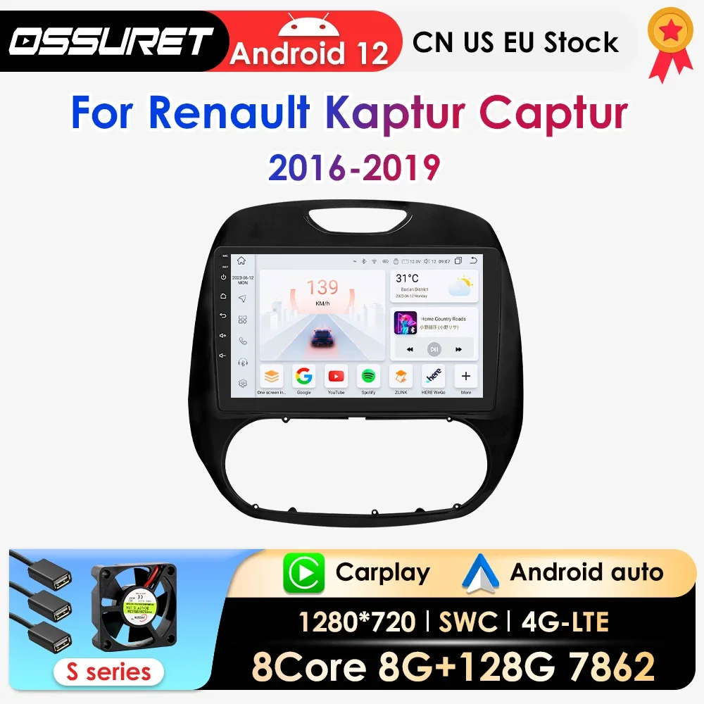 

Carplay Android Auto Car Radio for Renault Kaptur Captur 2016-2019 Car Intelligent Systems Autoradio Multimedia GPS Navi 7862