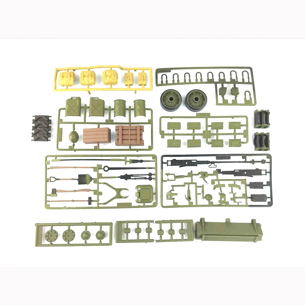 Conjuntos de sacos de peças de plástico de decoração para Henglong escala 1/16 EUA M4A3 Sherman RC Tank 3898 peças de modelos de controle remoto