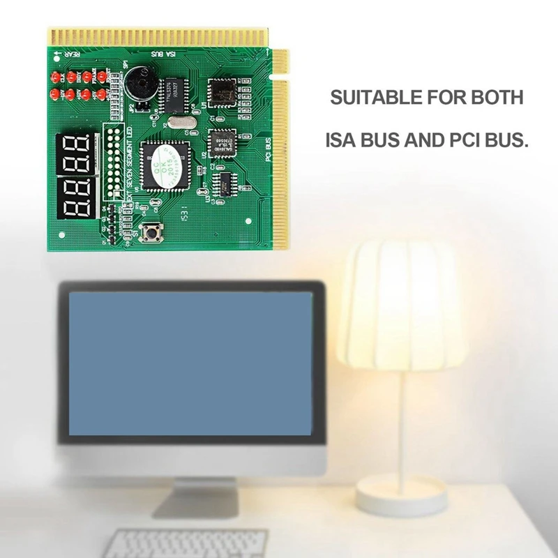 4 Digit PC Analyzer Diagnostic Post Card Motherboard Tester For ISA PCI Bus Mainboard Computer Motherboard Fault Display