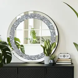 Crystal Mirror for Living Room, Wall Mirror, Modern Light, Luxury Decoration