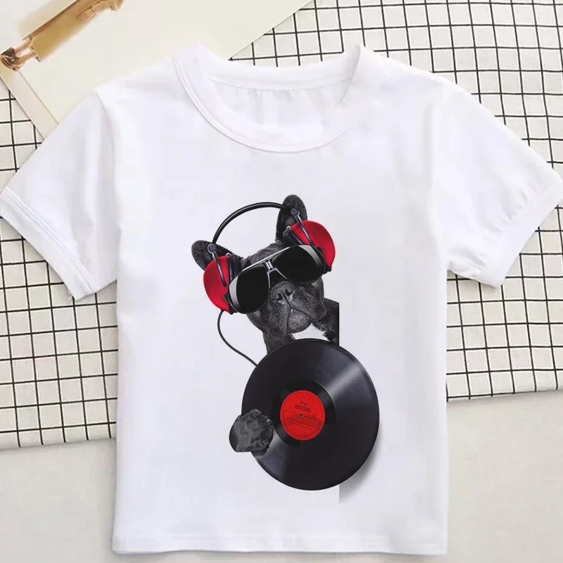 Sommer Kinder Kleidung Jungen weiß T-Shirt koreanisches Design T-Shirt Kinder Parodie Tier druck lässig und schöne T-Shirt Mädchen