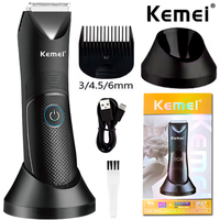 Kemei Electric Hair Trimmer Men Women Trimmer Ceramic Blade IPX7 Wet Dry Clippers Pubic Armpit Body Hair Hygiene Razor KM-1838
