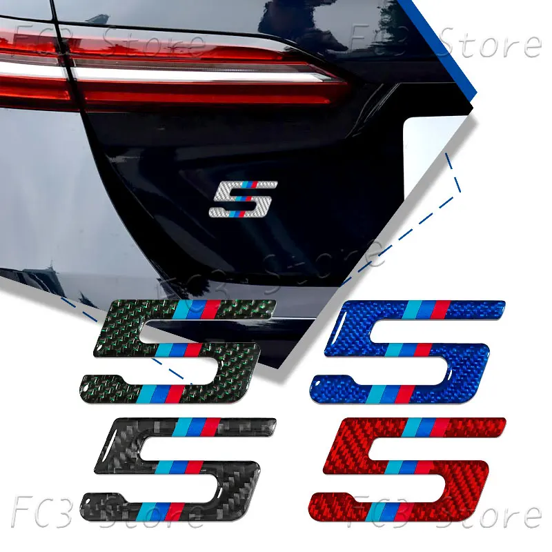 Autocollant créatif de pilier B en Fiber de carbone, 1 pièce, décor pour BMW BMW 5 i5, emblème de Performance, garniture de voiture, accessoires de style de voiture